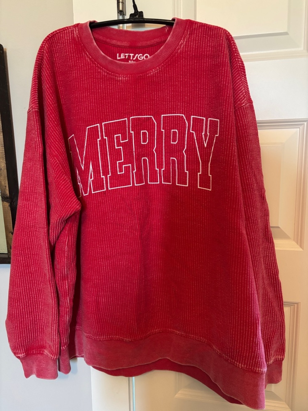Merry Red Christmas Sweat shirt  - Ladies Crewneck